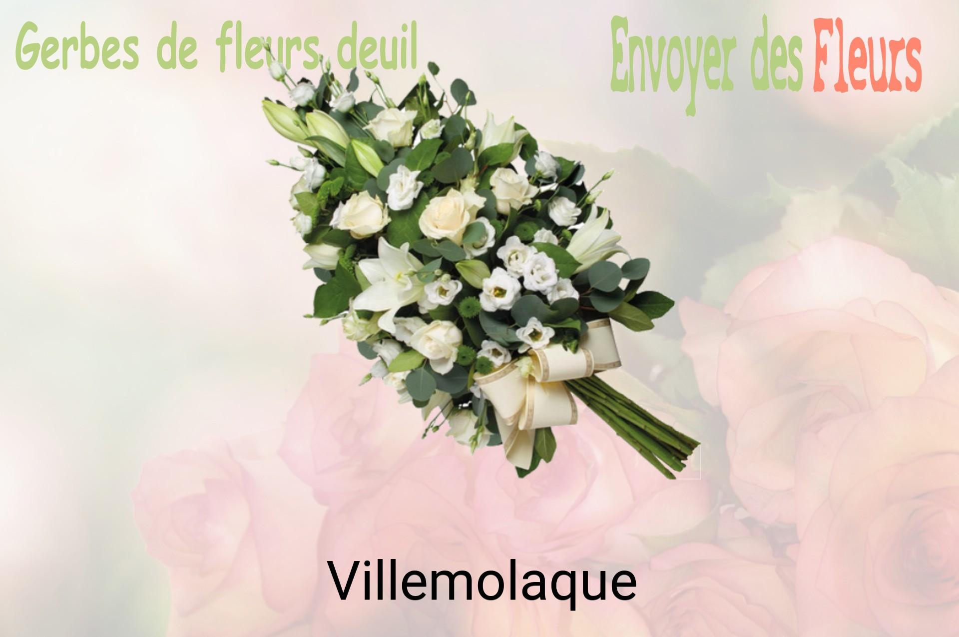 Gerbe de fleurs de deuil livrée à Villemolaque